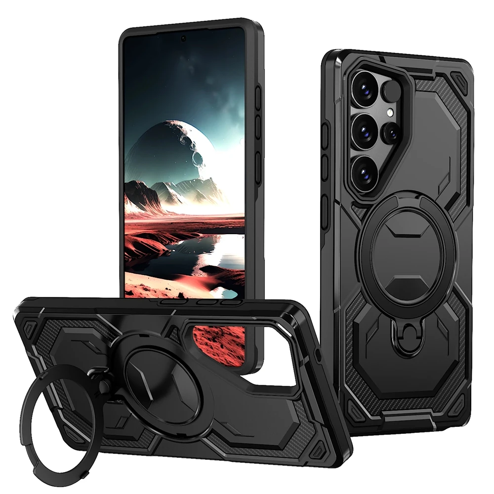 Magnetische Sagsafe Armor Hülle für Samsung S26 S25 S24 S23 Plus Ultra FE Edge A56 A55 A36 A35 A26 A25 A16 A15 A06 mit kabellosem Laden – Detail 2