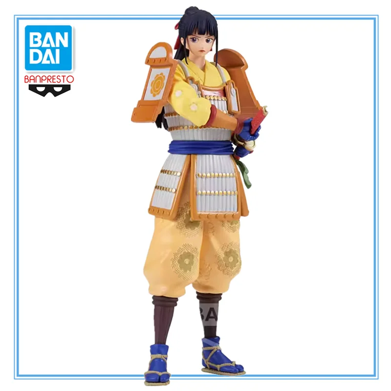 

Bandai Оригинальная фигурка героя мультфильма бандоу, Аниме ONE PIECE Kikunojo Armor DXF, Коллекционная модель, игрушки, Рождественский подарок на день рождения