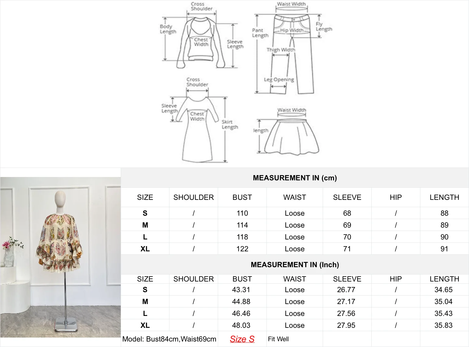 Wielobarwna sukienka mini z koronkowymi wstawkami w kwiatowy wzór, nowość 2025 dla kobiet