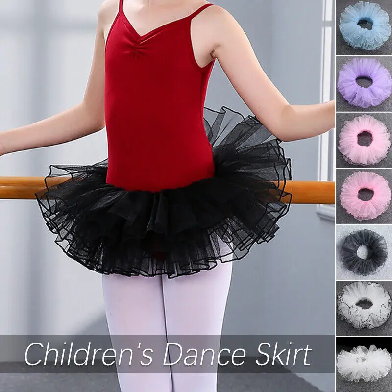 

1 шт., 4-слойные юбки для балета и танцев для девочек, тюлевые юбки из пушистой пряжи, эластичные юбки-трико, танцевальная одежда, юбка принцессы, аксессуары для костюма