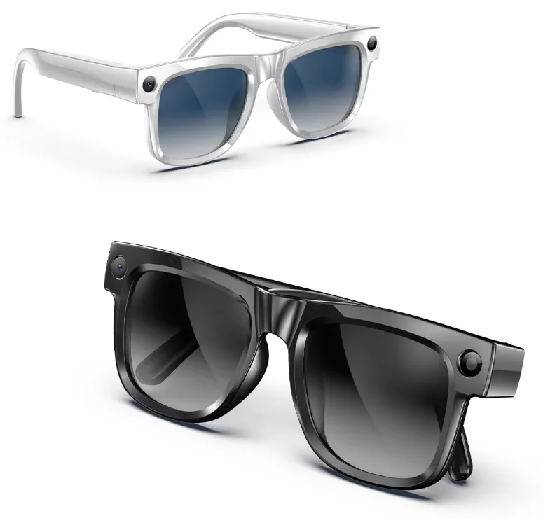 AG19 AI Smart Sunglasses IPX4 Waterproof, Magnetic Charging, Built-in Music Player & Real-Time AI Translation for 89 Languages