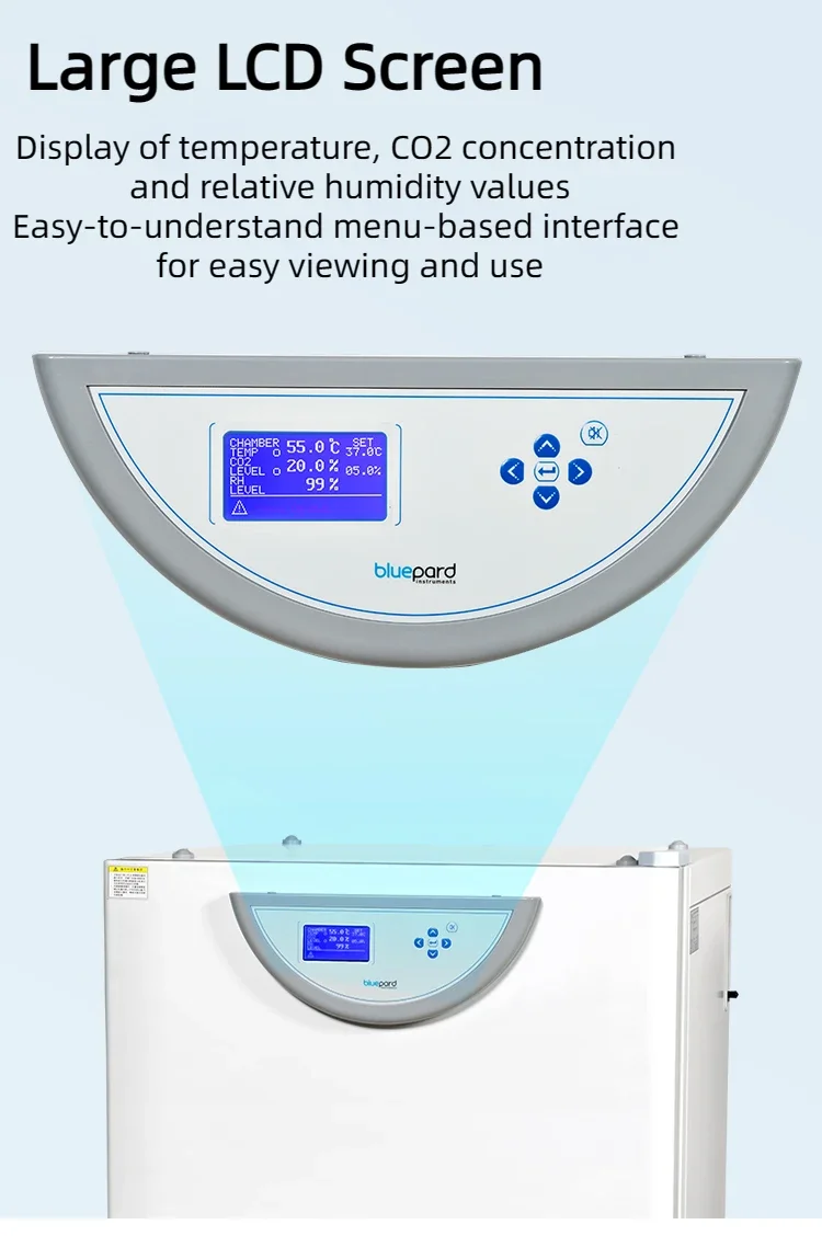 Inkubator co2 budaya sel 40l, peralatan laboratorium lab profesional