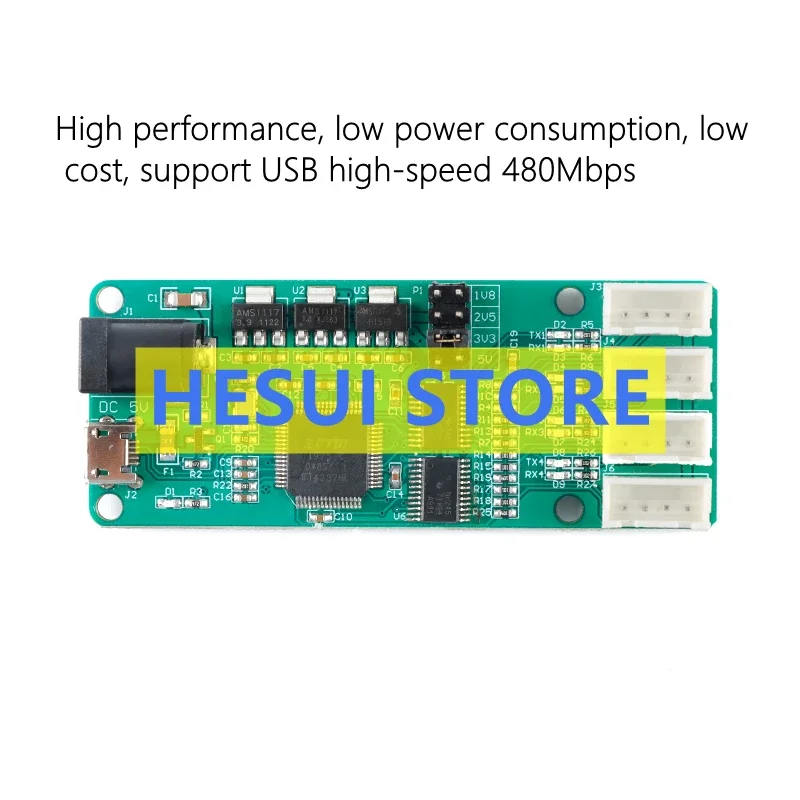 FT4232-4TTL USB to 4-channel TTL module UART serial port module LED indicator