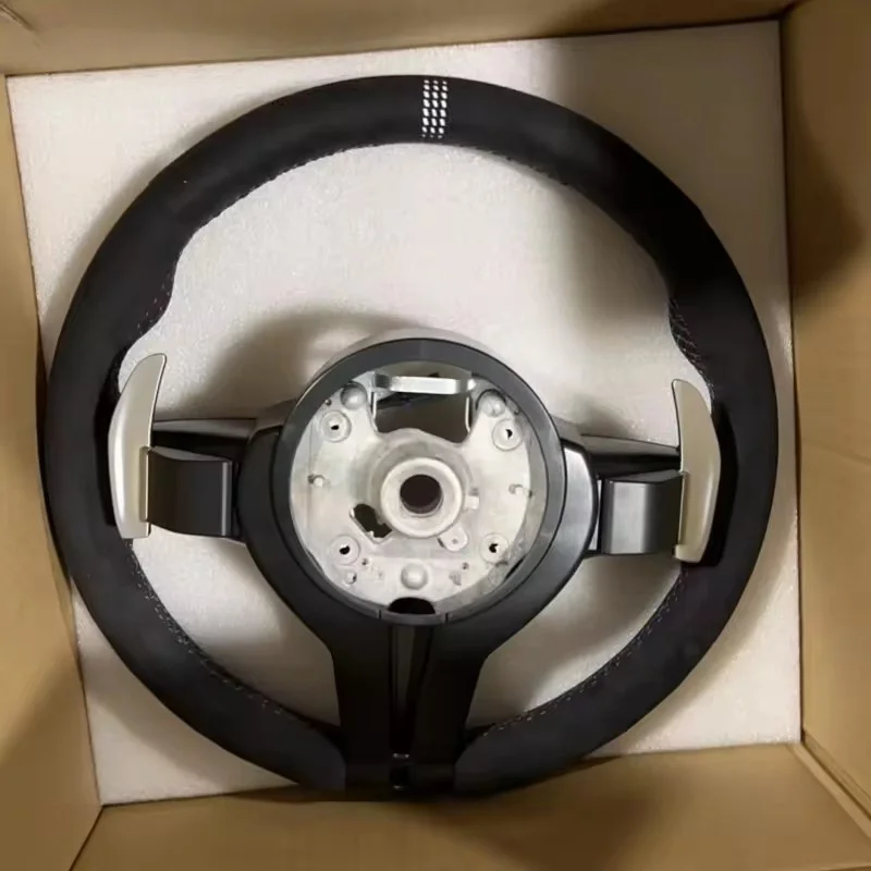Customized Suede Microfiber Leather Car Steering Wheel For BMW F01 F20 F30 F15 F16 F21 F22 F31 F32 F25 F87 Steering Wheel view 2