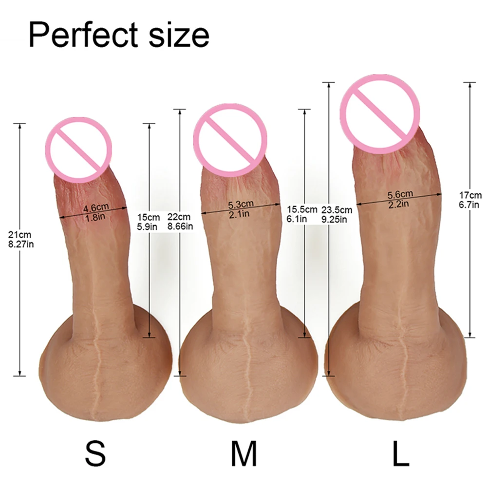 Real Men Skin Dildos Soft Silicone Suction Cup Big Huge Cock Male Artificial Penis Cheap Adult 18 Vagina Anal Sex Toys For Women