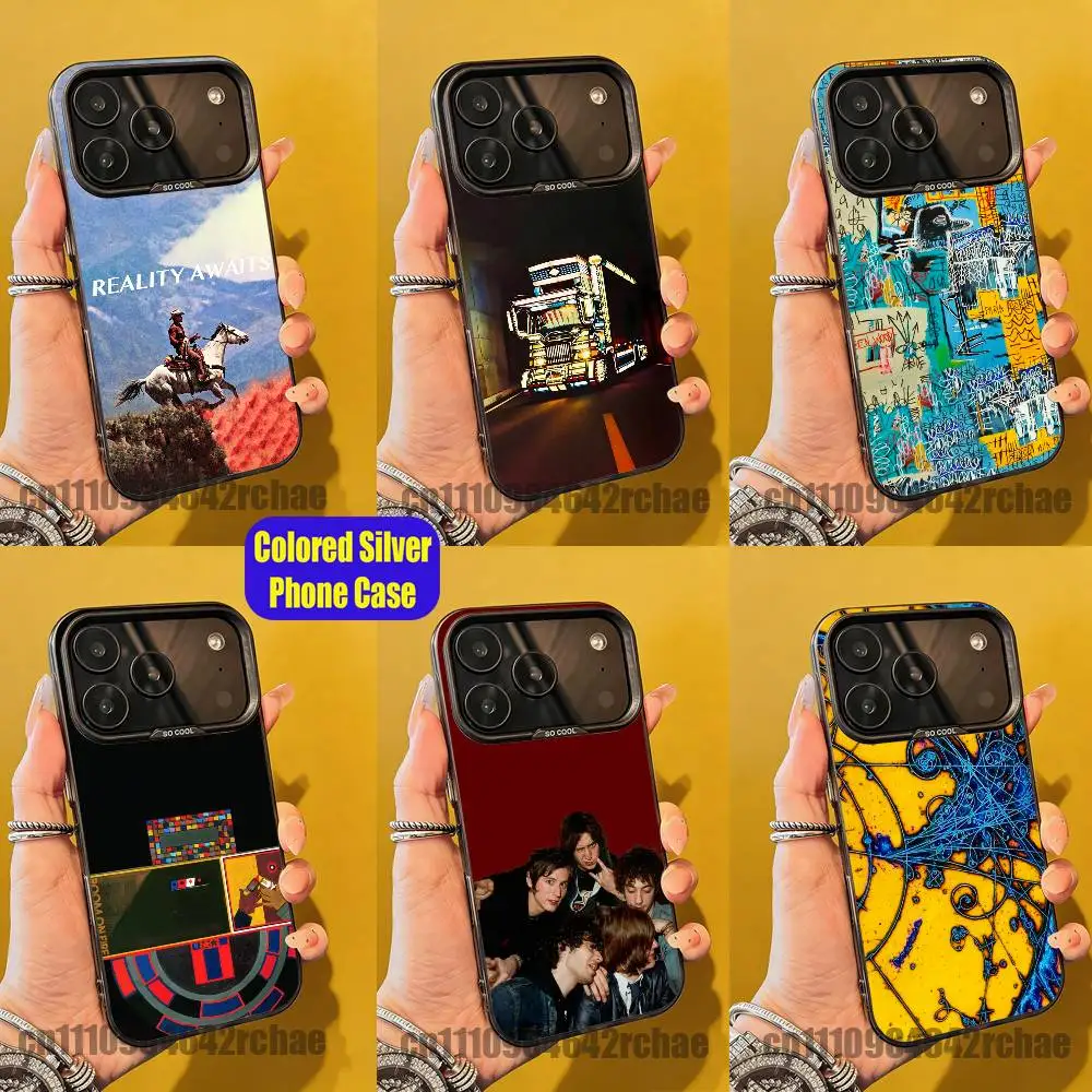 

For Reality Awaits Is This It The S-Strokes Phone Case iPhone 15,17,12,14,13,16,11,E,Max,Plus,Air,Pro,Mini Colored Silver Cover