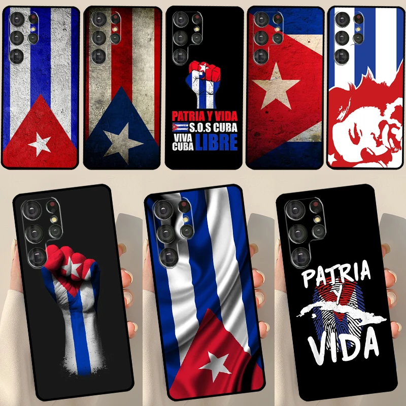 Cuba flag Art Case For Samsung Galaxy S23 S21 S22 Ultra Plus S20 FE Note 20 Note 10 S8 S9 S10 Plus Cover