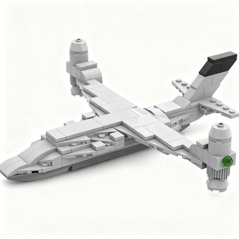 136pcs MOC Futuristic VTOL Interceptor Drone City Airport Model Building Blocks Christmas Gift Toys Construction Collection