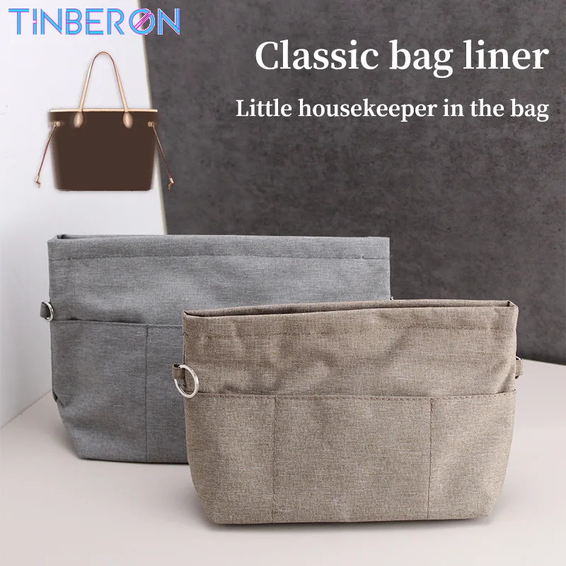 TINBERON Bag Insert Organizer Large Capacity Cosmetic Bag TOTE Handbag Bag Liner Base Shaper Travel Portable Makeup Storage Bags