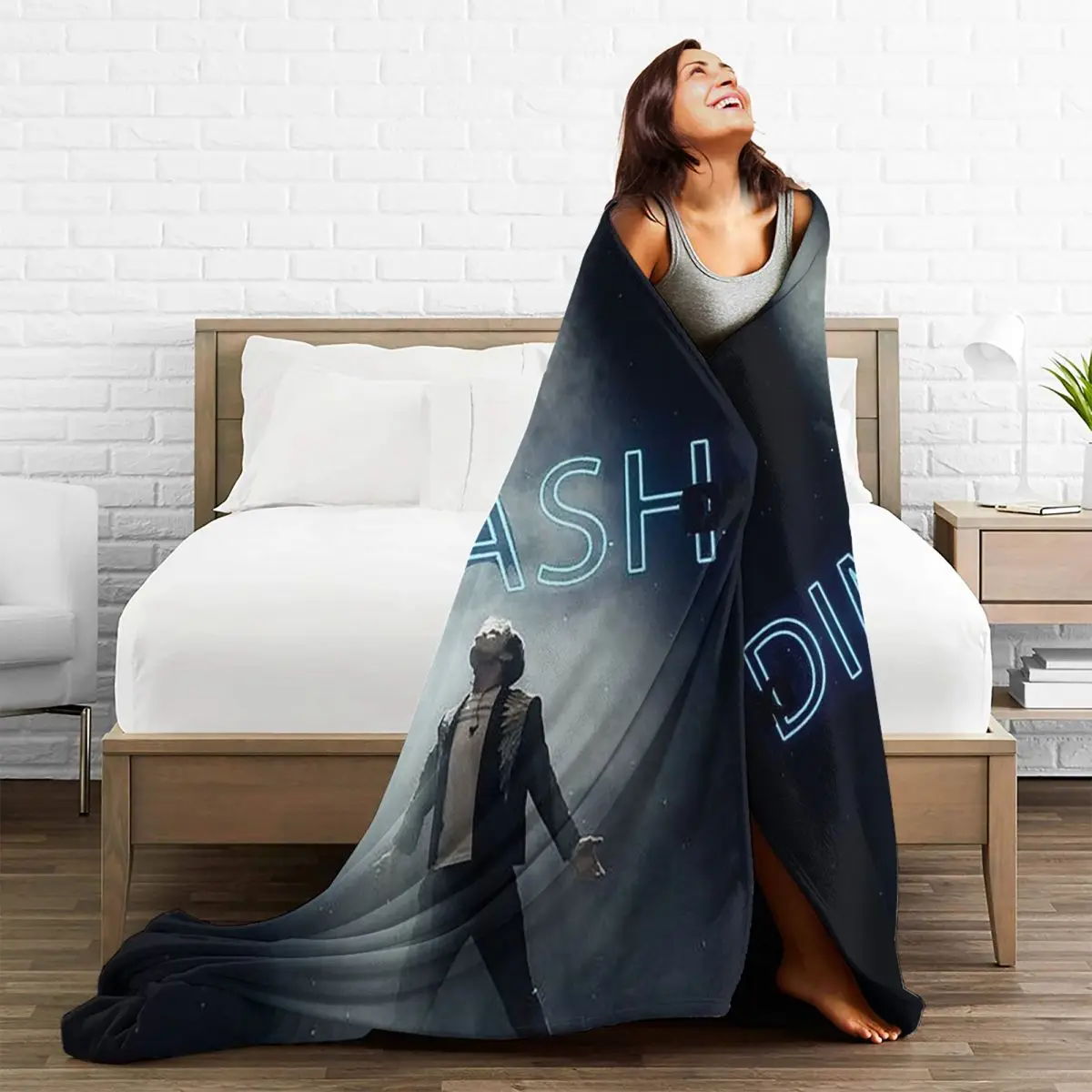 New Arrival Singer Dimash Blanket Soft Warm Flannel Throw Blanket Bedspread for Bed Living room Picnic Travel Home Sofa