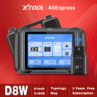 XTOOL D8W Car Diagnostic D8BT Full systems Bi-Directional Scanner ECU Coding Auto VIN Topology Map FCA & DOIP & CANFD 38+ Reset