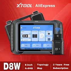 XTOOL D8W WIFI Full Car Diagnostic Scanner ECU Coding PMI 38+ Resets CAN FD/DoIP Topology OBD2 Code Reader Diagnostic Tools