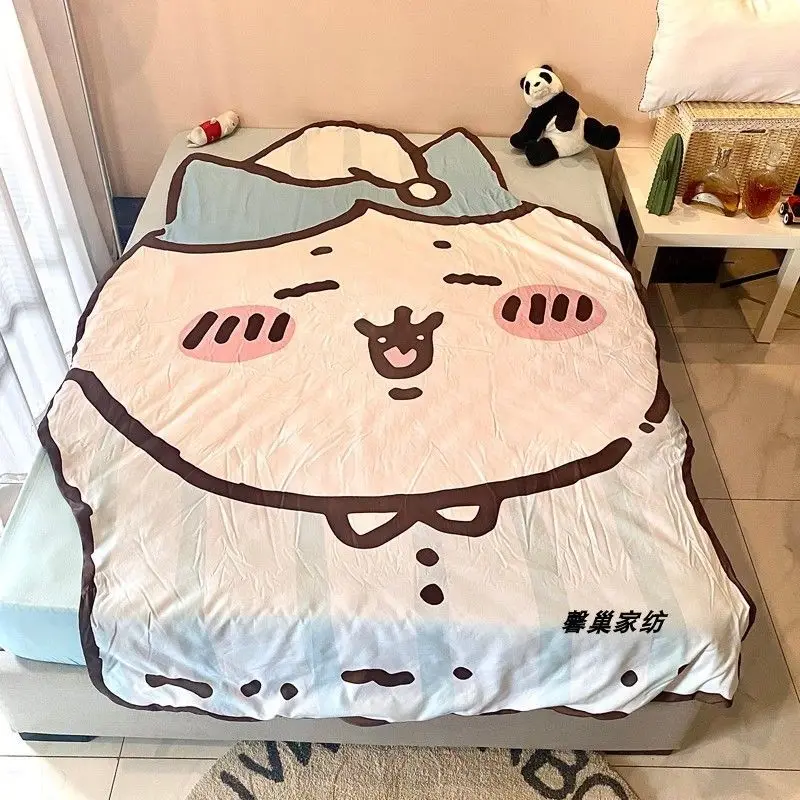 Dessin animé Anime Chiikawa mignon Usachi Hachiware été Cool couette, enfants étudiants sieste couette couverture de voiture tapis Festival cadeau
