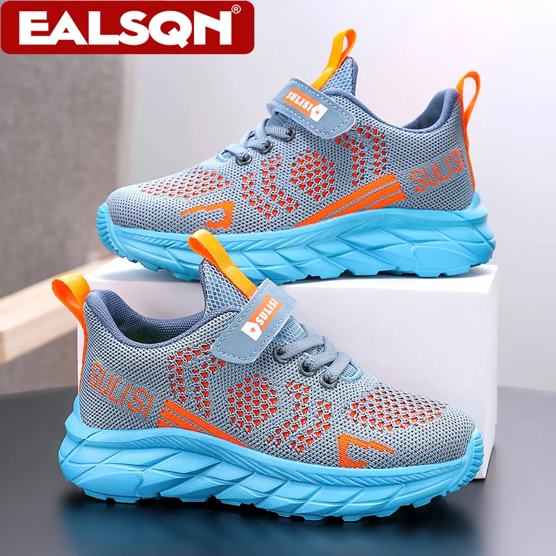 Kids Breathable Mesh Sneakers Boys Lightweight Sports Shoes Non-slip Soft Sole Children Casual Running For School Outdoor