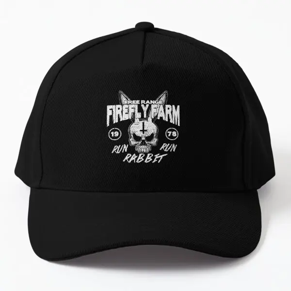 Firefly Farms Run Rabbit Run Relaxed Fit  Baseball Cap Hat Fish Black Summer Czapka Women Sun Snapback Outdoor Sport Solid Color