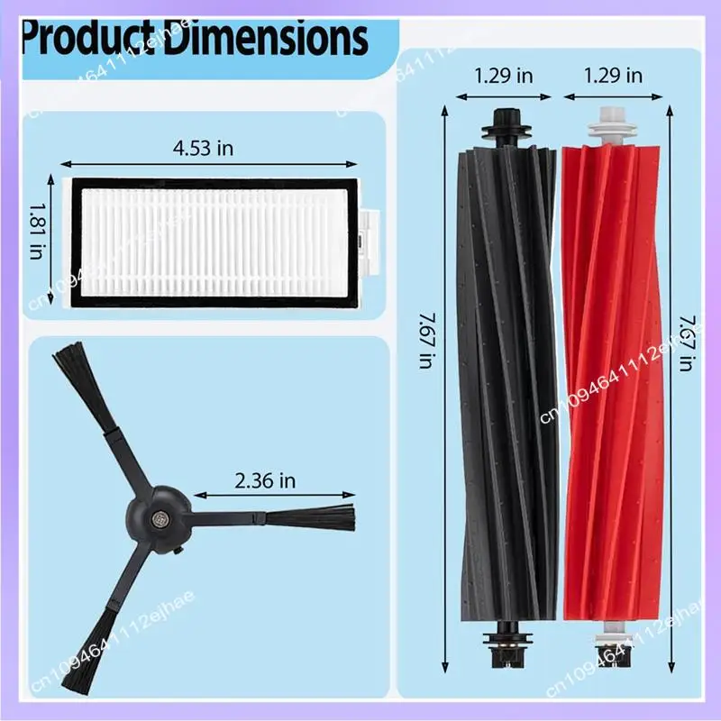 N83R لقطع غيار Roborock Q5 Pro لمرشح فرشاة المكنسة الكهربائية Roborock Q5 Pro