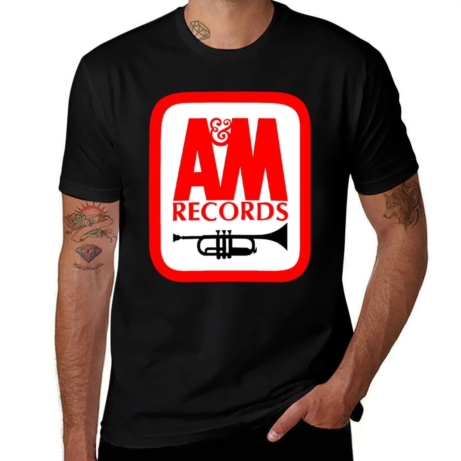 

Record Label T-Shirt cotton t shirt man t shirts for man graphic vintage t shirts with prints T-Shirt