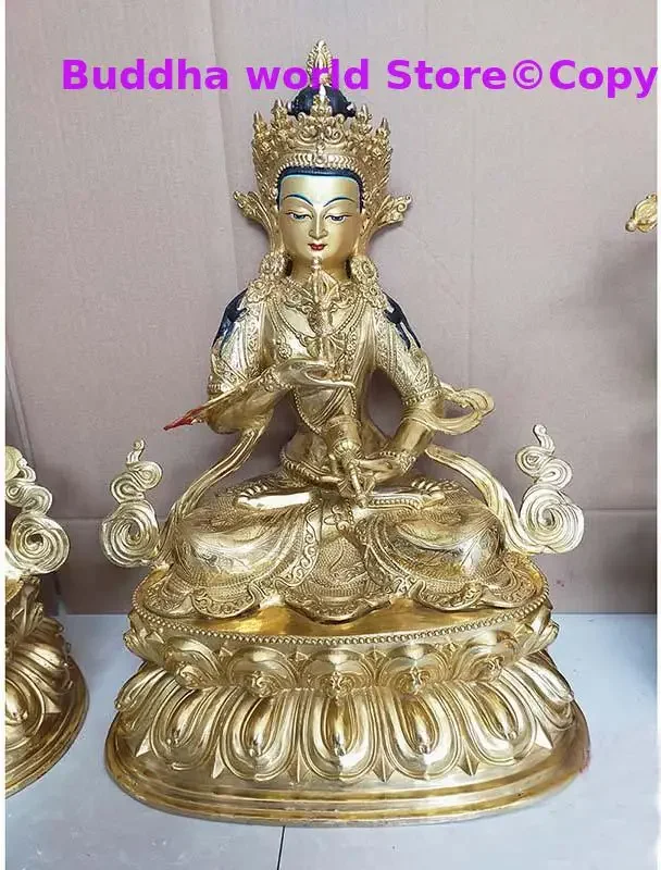 60CM Huge large Tibetan Buddhism home temple Patron saint gilding Vajrasattva Vajra Buddha statue bless Safety Health luck