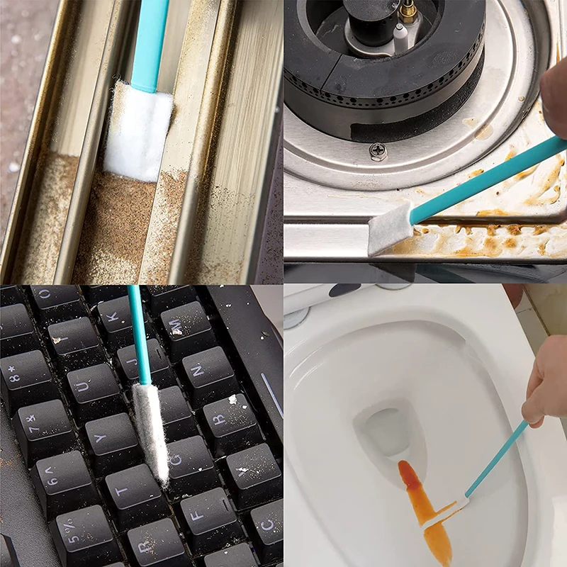 

50pcs Disposable Crevice Cleaning Brush Tool Kit Disposable Toilet Brush Multifunctional Gap Corner Cleaning BHL1653-FRO