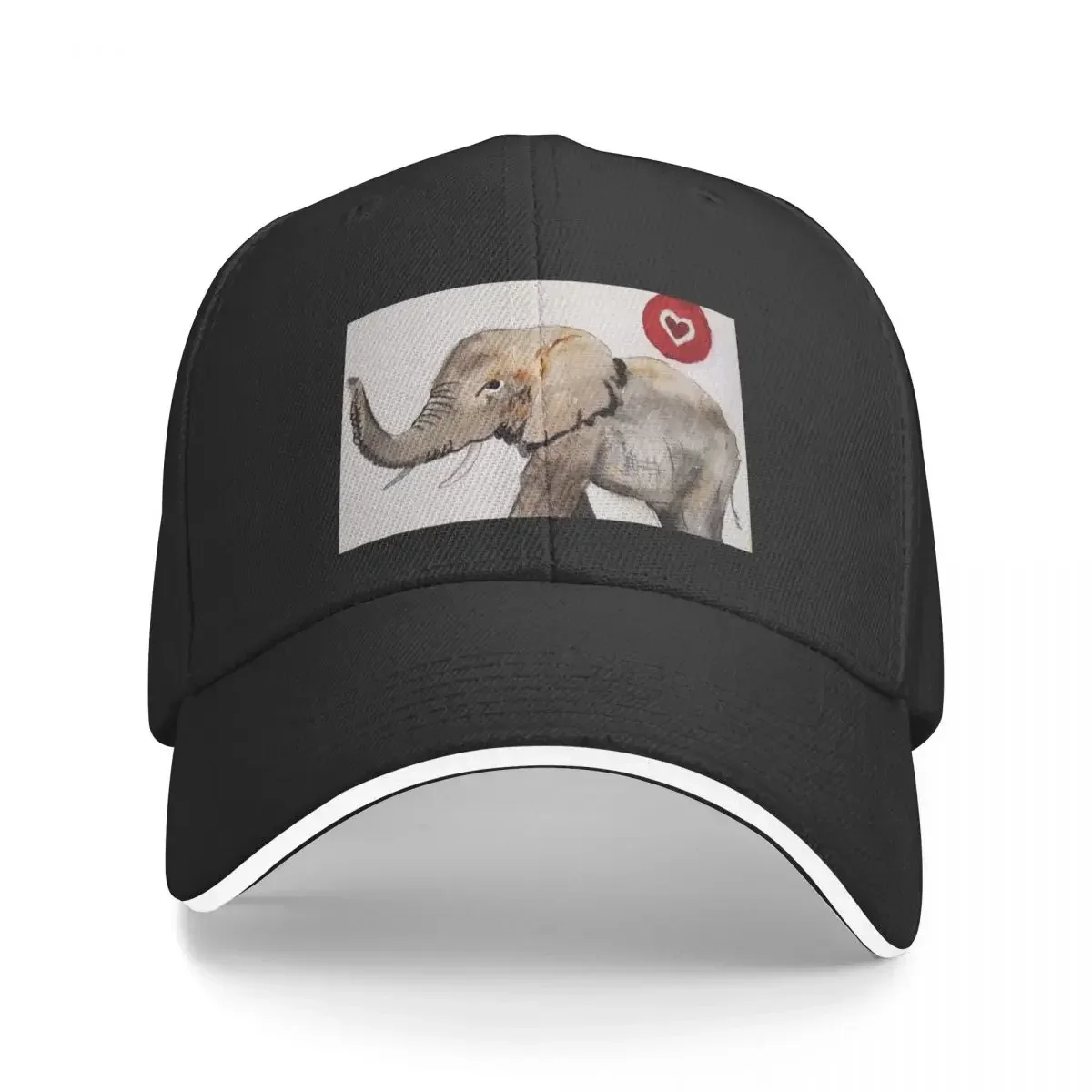 

Heart of an Elephant Baseball Cap Visor tea Hat Male Women's