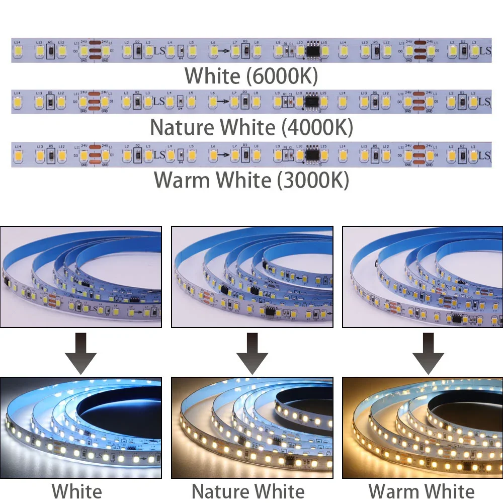 2811 Single CCT RGB LED Strip for Horse Racing Wireless Running Water Flow Control 2835 120D with RF Touch Panel Controller 24V