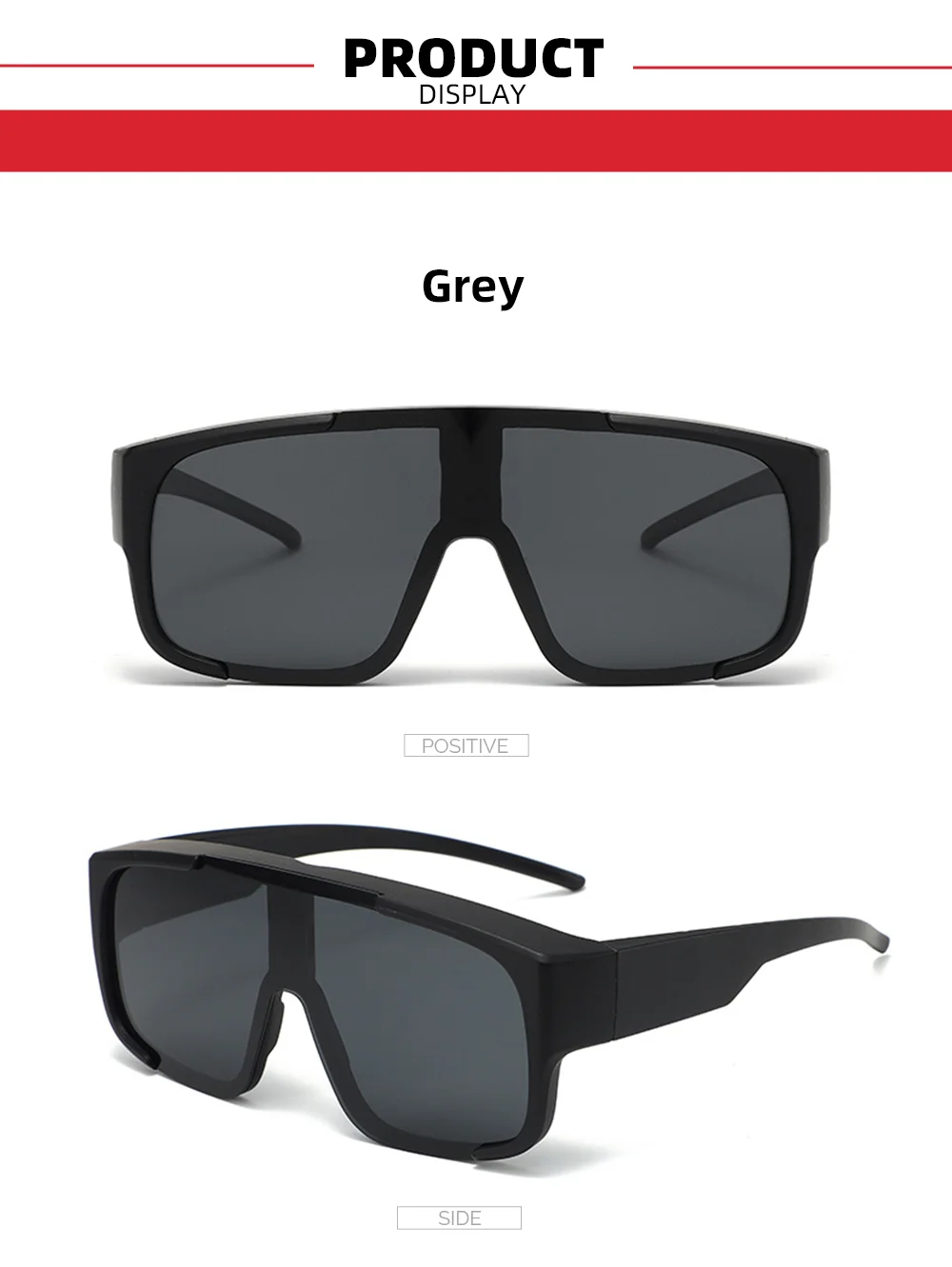 VIVIBEE Coole Polarisierte Sonnenbrille Fit Über Brille Männer Fahren Übergroße UV400 Photochrome Angeln Outdoor Frauen Große Brille – Detail 8