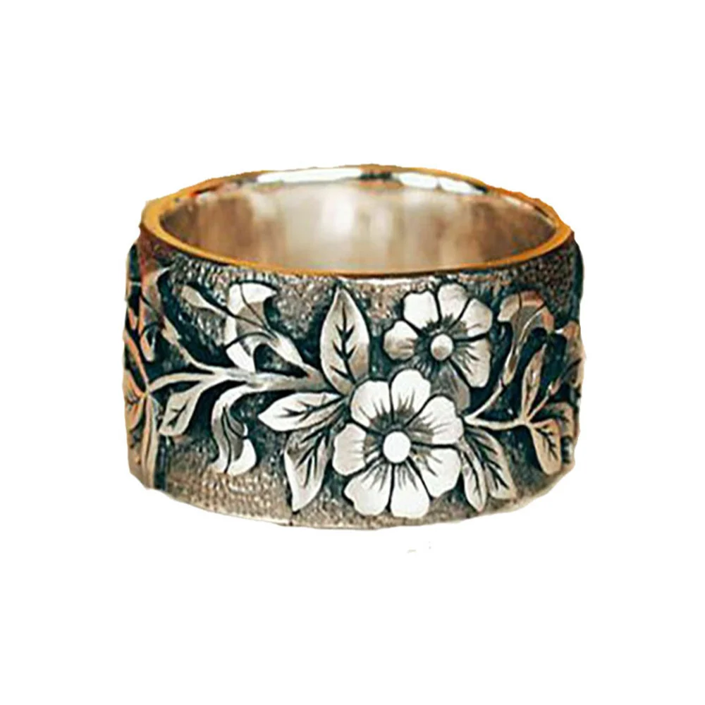 French Retro Flower Bird Ring For Women Fashion Simple Jewelry Accessories Wholesale