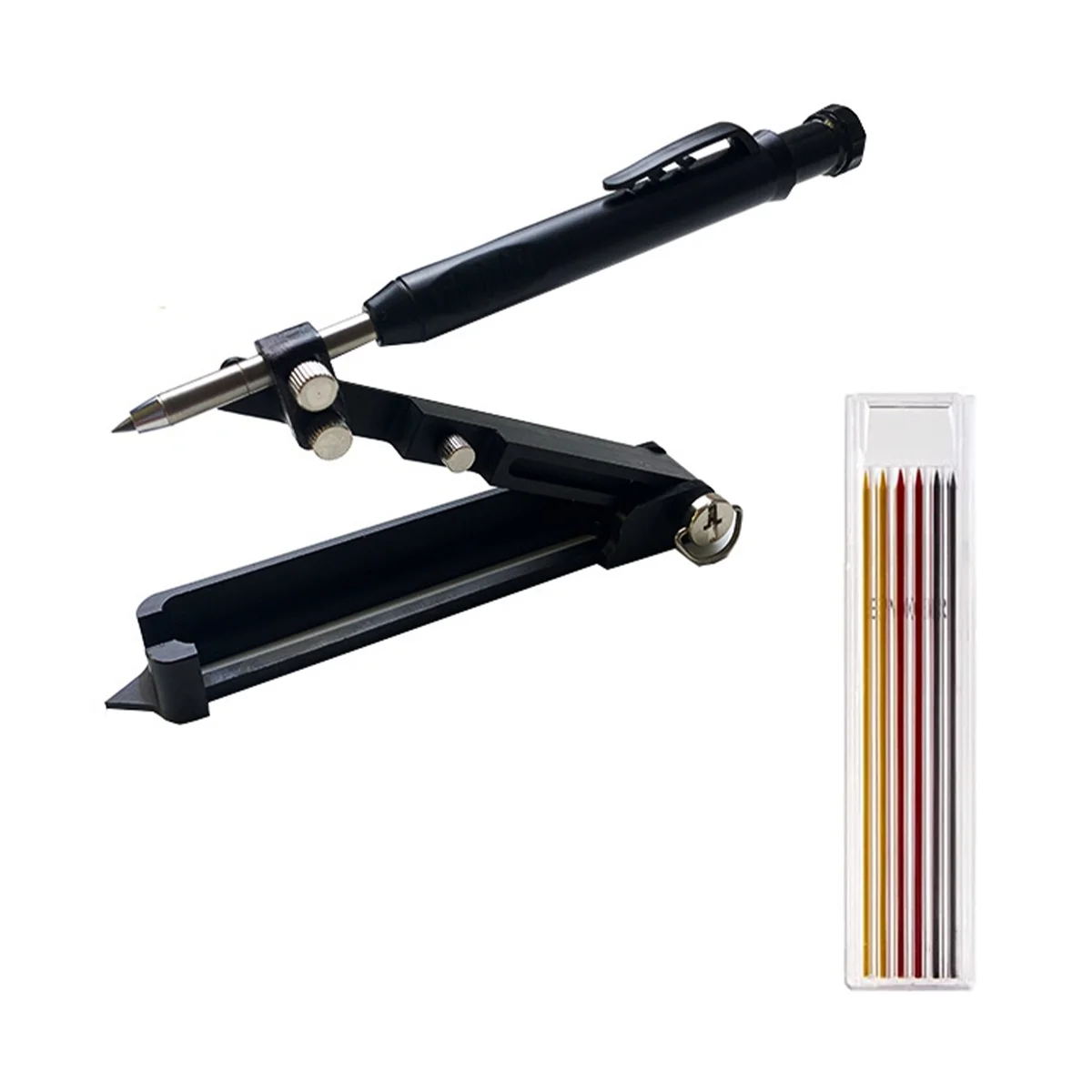 

Multifunctional Scribing Tool Building Aluminum Alloy Scribing Tool with Deep Hole Compasses Profiler Floor Angler