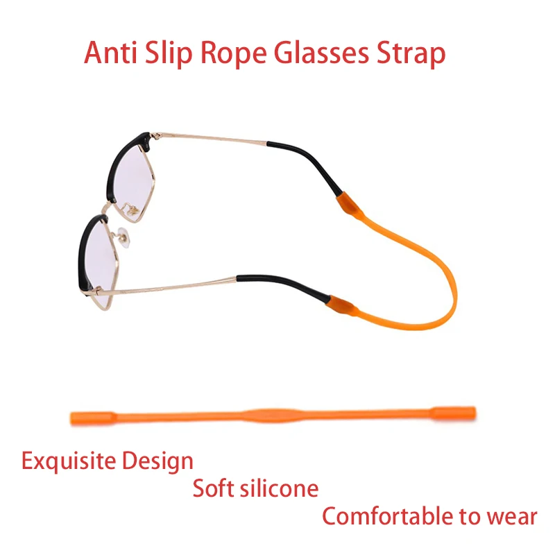 1PC Exquisite Design Bunte Weiche Silikon kinder Gläser Anti Slip Seil Gläser Strap Angenehm Zu Tragen – Detail 3