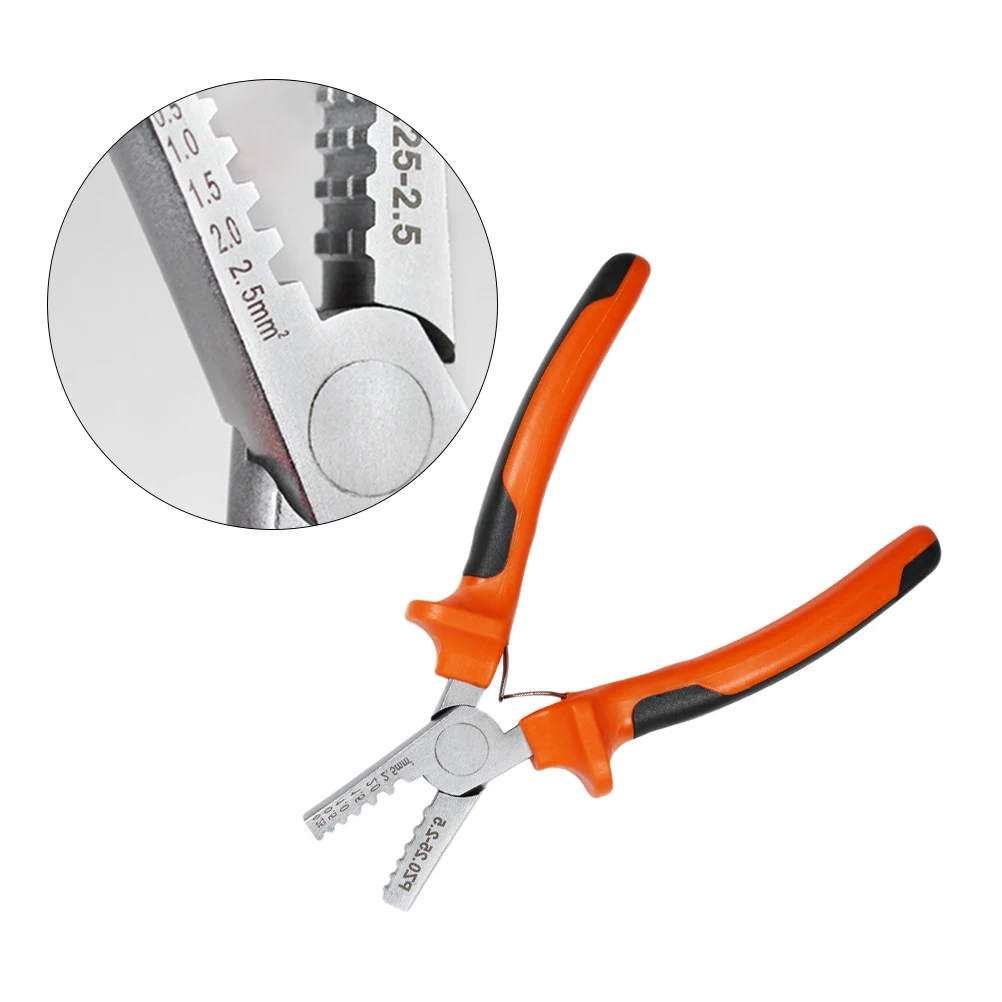 

Wire Crimping Pliers Terminal Clamp Manual Wiring Tool 025-25mm Durable Steel Comfortable Handle Efficient Wire Crimping Pliers