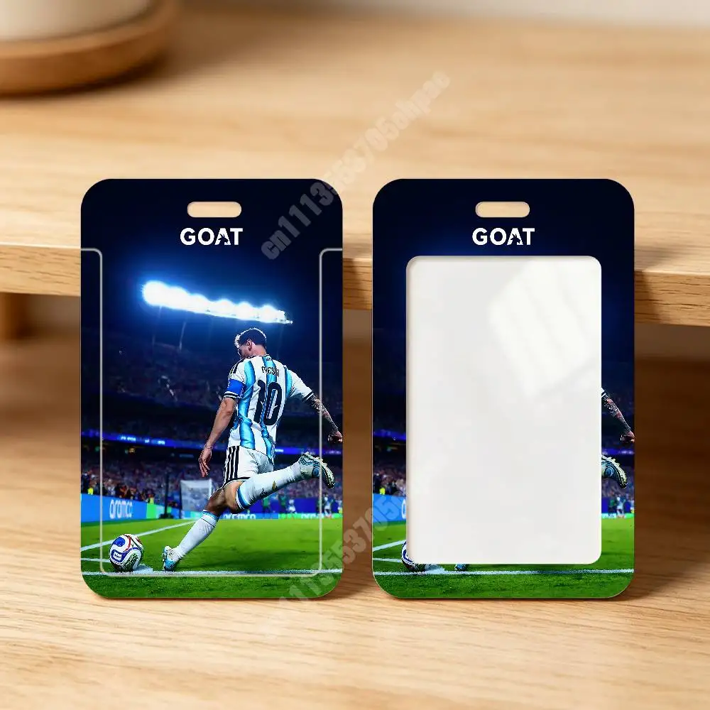 Argentina Futbol M-Messi-S A-Alvarez-S Plastic Card Holder Worker ID Card Clear Transparent Employee Visitor Pass