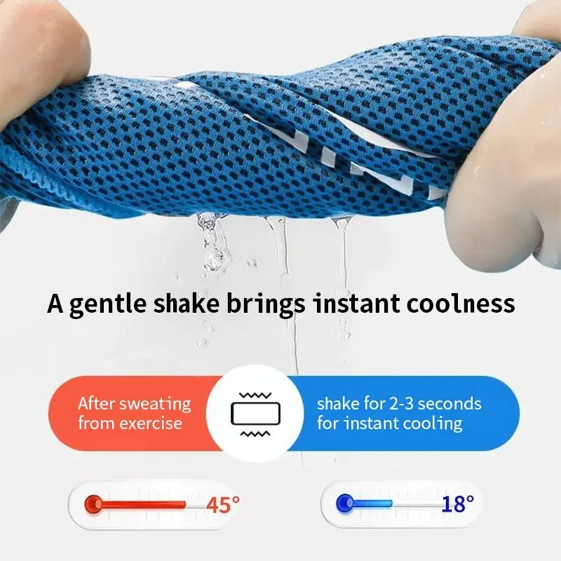 Cold Sensation Towel Absorbs Sweat Quickly Dries And Has A Portable Fitness Ice Sensation Towel Sports Sweat Wiping Towel