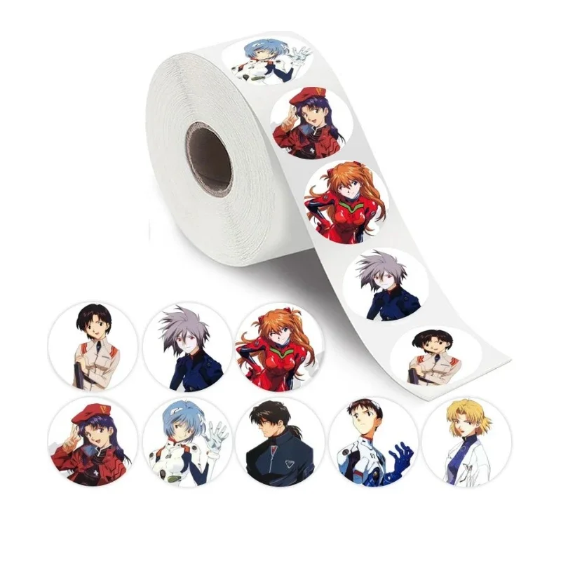 Super Hot Anime EVANGELION Asuka Ayanami Rei Cute Stickers Laptop, Phone, IPad, Water Cup Decoration EVA-01 Small Roll Stickers