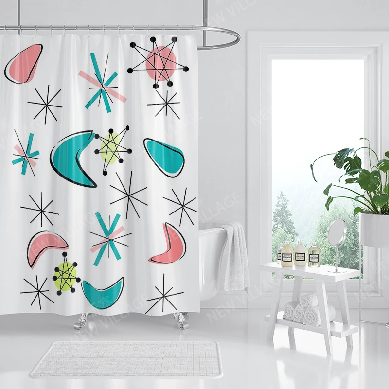 Waterproof fabric shower curtains Bathroom curtain accessories Bath curtain for shower 180x200 240*200 boho decoration abstract