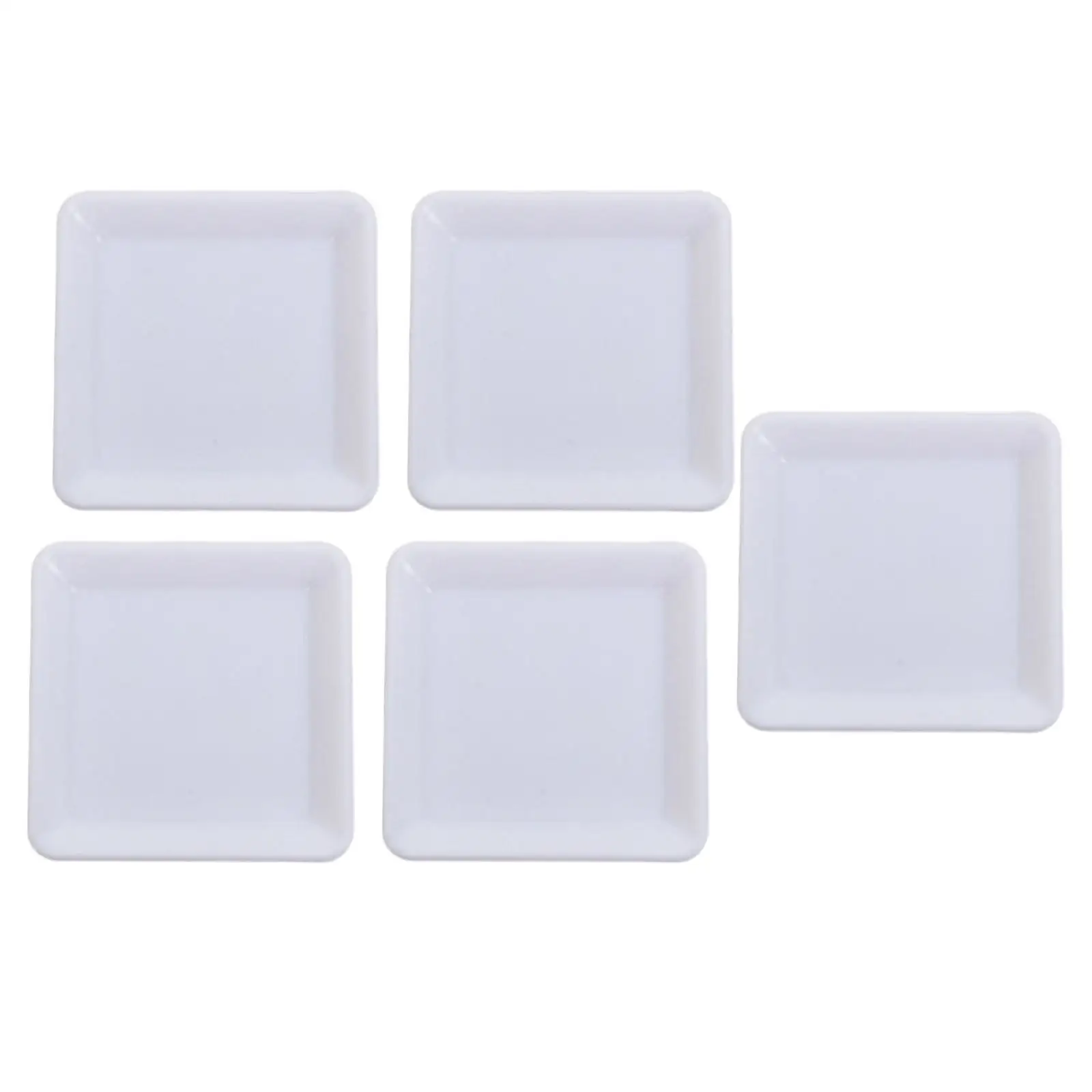 6x 5 Stücke 1:12 Miniatur Schüssel Tablett Mini Teller Gerichte Micro Landschaft Leben Szene Simulation Küche Zubehör Dessert Teller platte