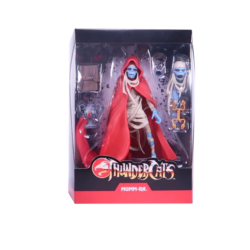 Figura DE ACCIÓN DE SUPER7 S7 Thundercats mumm-ra, modelo de figura de Anime de PVC con armas, muñeco de juguete, caja de colección de adorno de regalo de 7 pulgadas