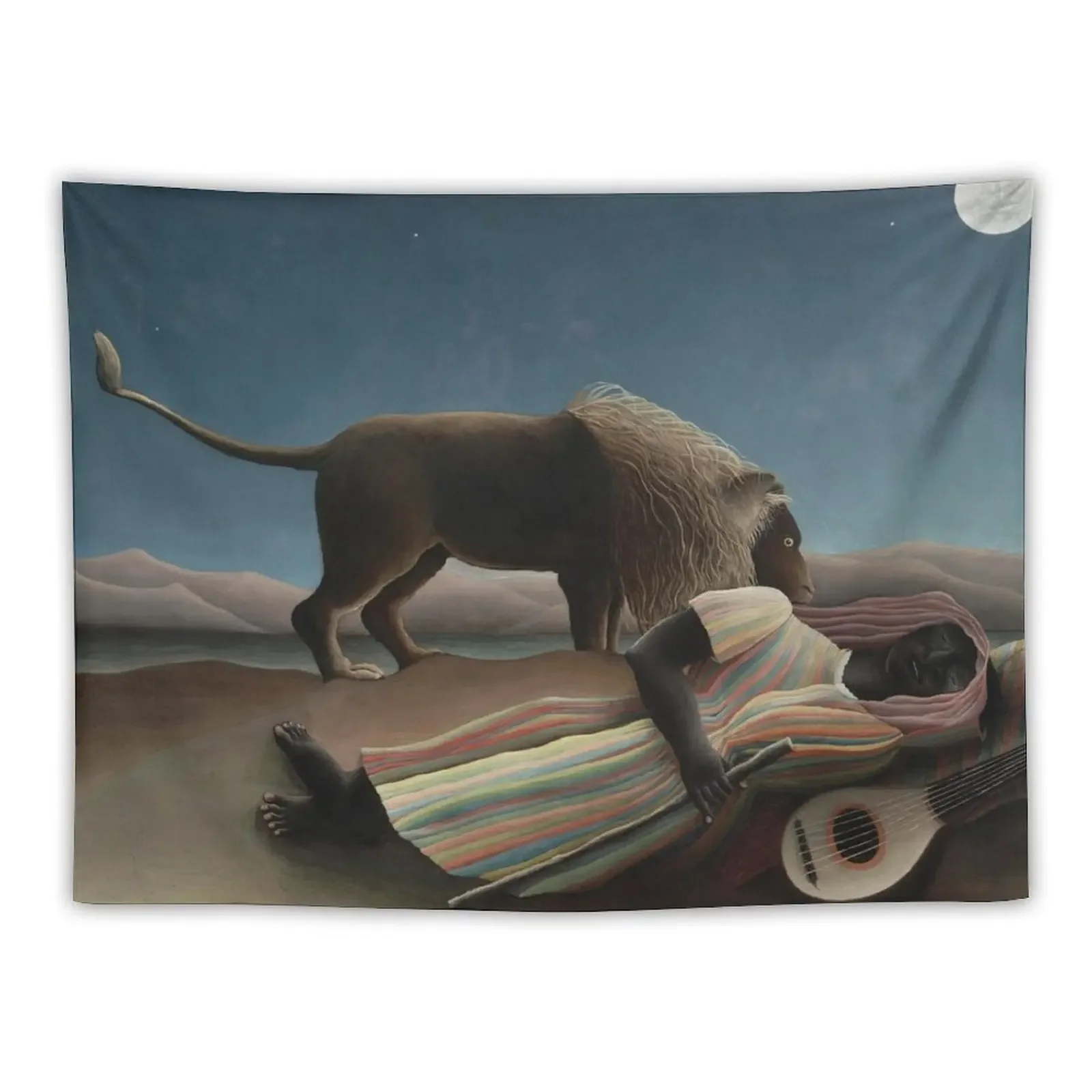 The Sleeping Gypsy - Henri Rousseau Tapestry Japanese Room Decor Wall Tapestries Bedroom Decoration Tapestry