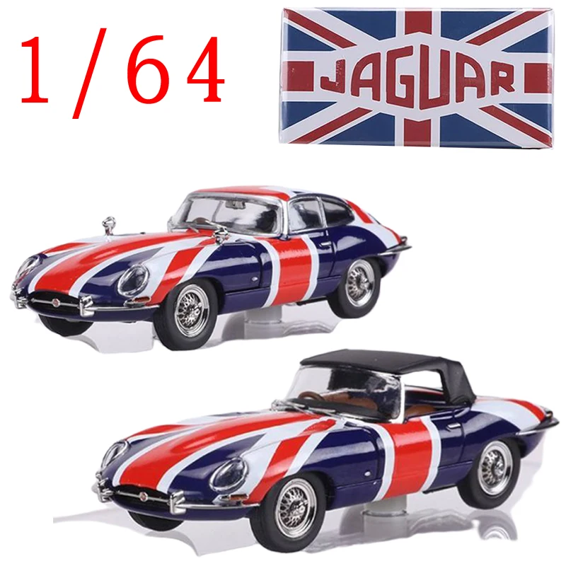 

GFCC Литой автомобиль в масштабе 1/64 Jaguar E-Type Классическая модель спортивного автомобиля из сплава Jaguar E-Type Кабриолетная модель автомобиля Подарочное украшение