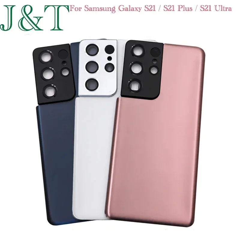 For Samsung Galaxy S21 Plus / S21 Ultra G998 Battery Back Cover S21 Rear Door Glass Panel Chassis Housing Case Add Camera Lens