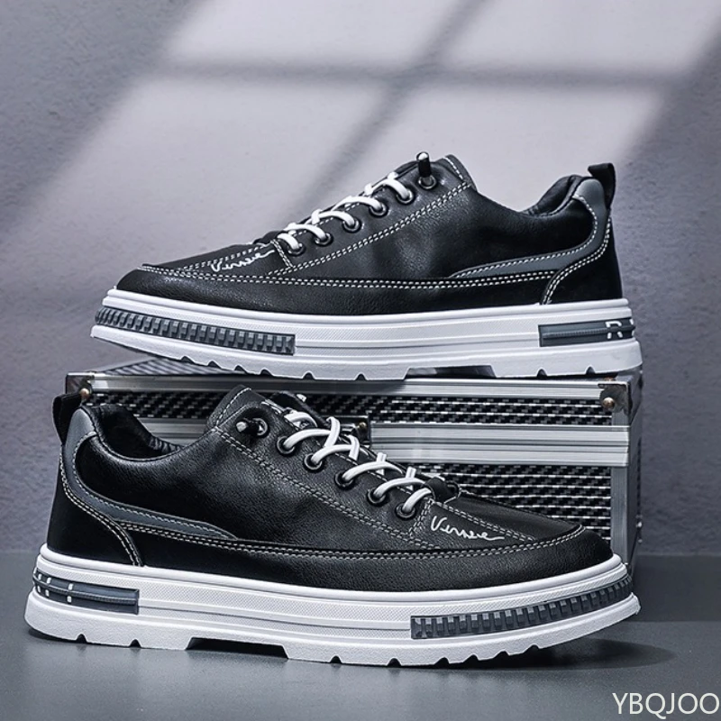 春秋の新作おしゃれ多用途厚底シューズメンズカジュアル快適スニーカー軽量シンプルメンズシューズ