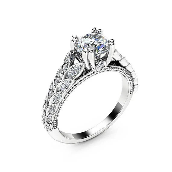 S925 Sterling  Ring All Diamond Classic Rice Grain Style Micro Set Womens Engagement Ring For Special Occasions And Daily Use
