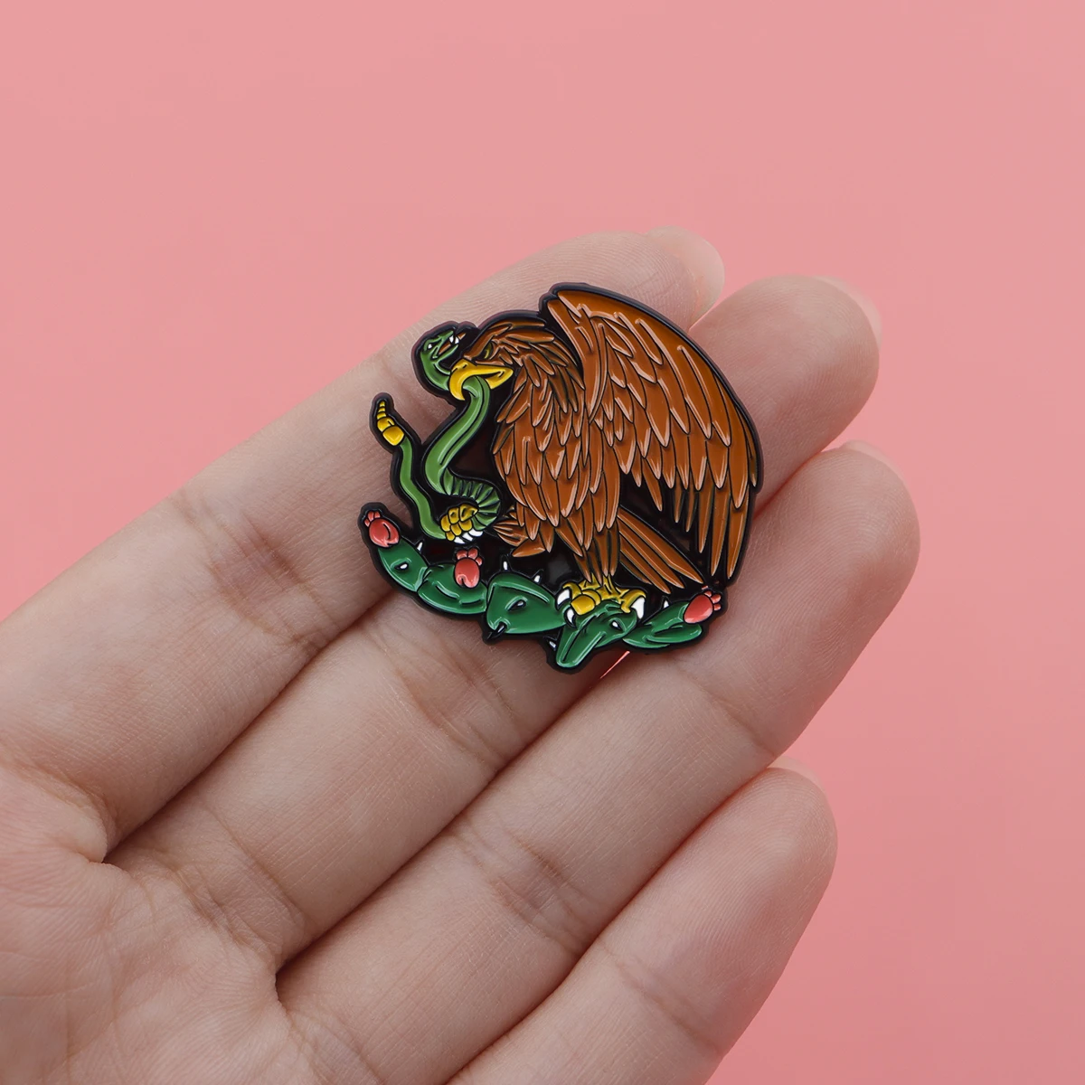 Mexican Eagle Enamel Pin Mexico Flag Badge Brooch for Women Men Backpack Lapel Jewelry Cosplay Accessories Gifts Toys view 4