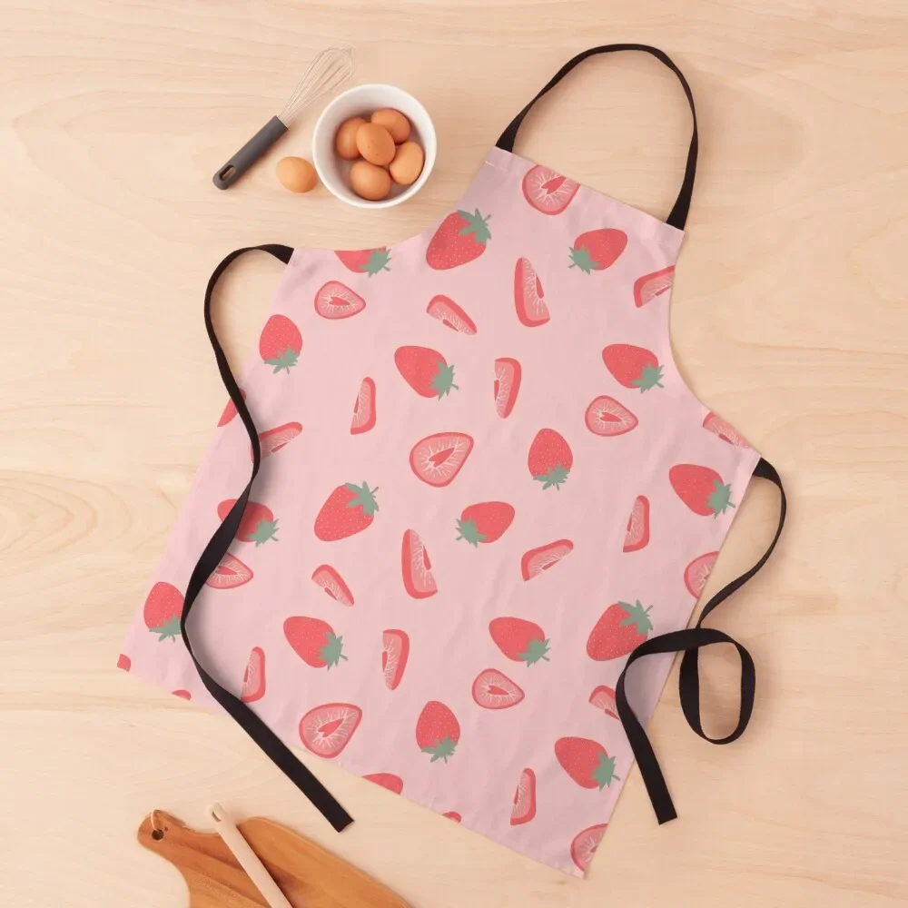 

Strawberry Fields Pattern Apron Custom esthetician Household Items Apron