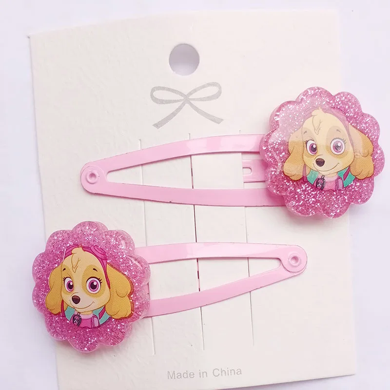 Paw Patrol New Children Hair Accessories Anime Everest Skye Hair Clip Puppy Dog Hairclip Cute Headdress Print Hairpins for Girls