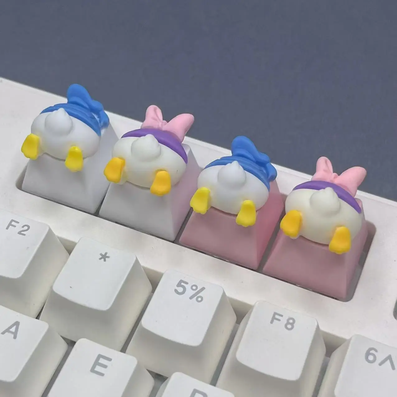 

Cartoon Animal Duck Butt Keycaps DIY Custom Resin Transparent R4 ESC Cross Mechanical Keyboard Personalized Gift Keycaps