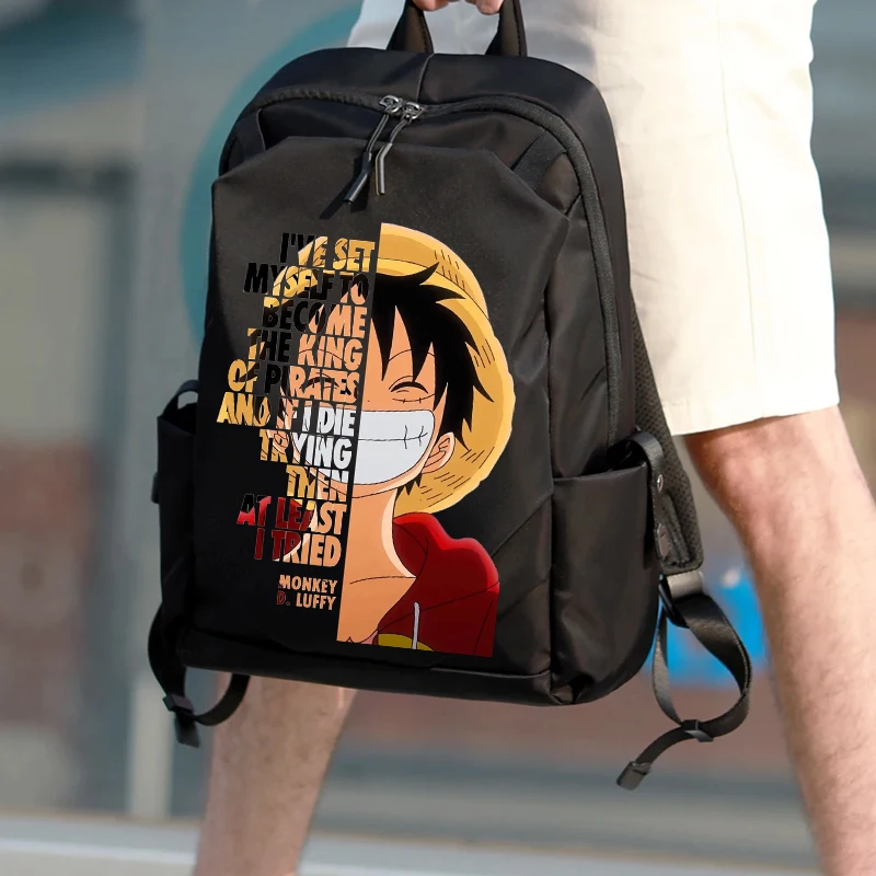 

ONE PIECE Luffy Business Backpacks Anime Men Shoulders Bag Multi Functional Computer Bags Outdoor Travel Student Knapsack Gift