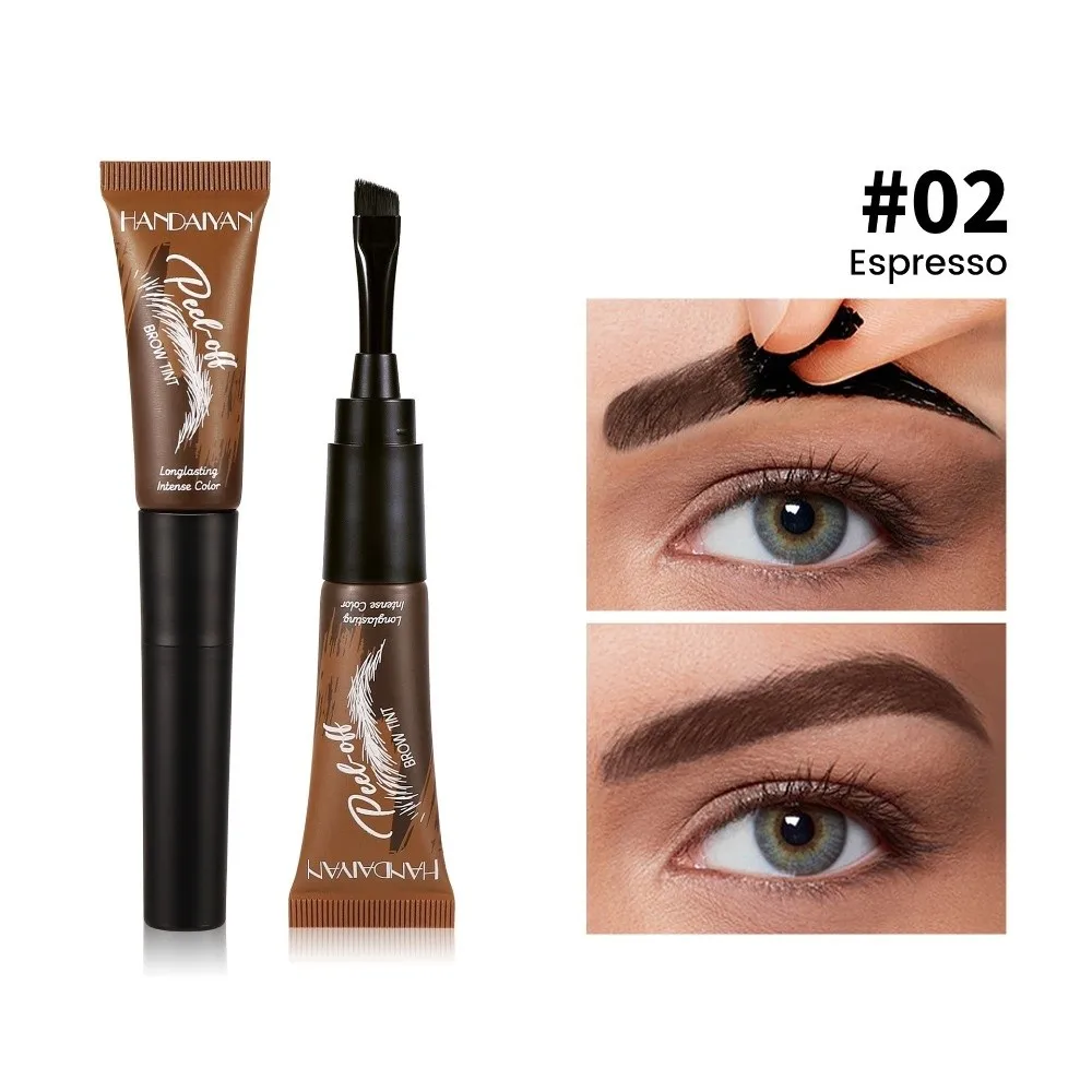 Quick-Drying Peel-off Eyebrow Gel Natural Look Long Lasting Eyebrow Dye Glue Multi-Shade Selection Brush Head Design