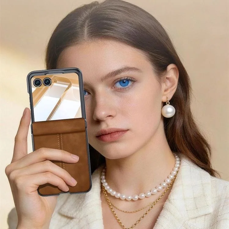 Etui biznesowe ze skóry owczej do Motorola Razr 50 Ultra 60, folia ochronna na ekran do Razr70 Ultra Plus, etui z ochroną na środkowy zawias, odporne na wstrząsy. — zdjęcie produktu 6