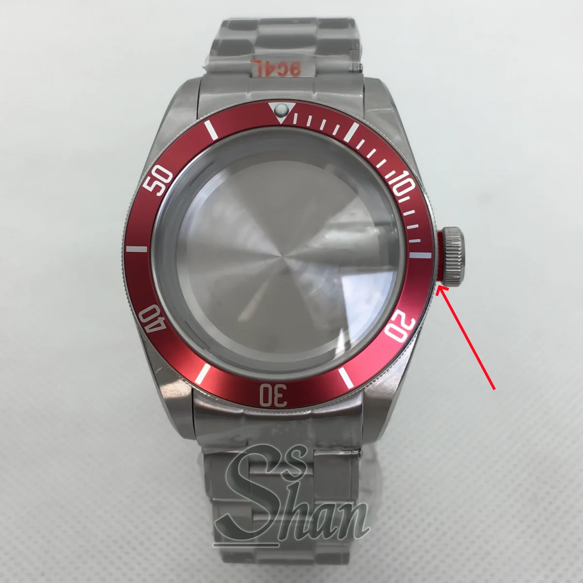 

41mm stainless steel case domed sapphire glass aluminum bezel are suitable for the NH35 NH36 ETA2824 PT5000 movement accessories