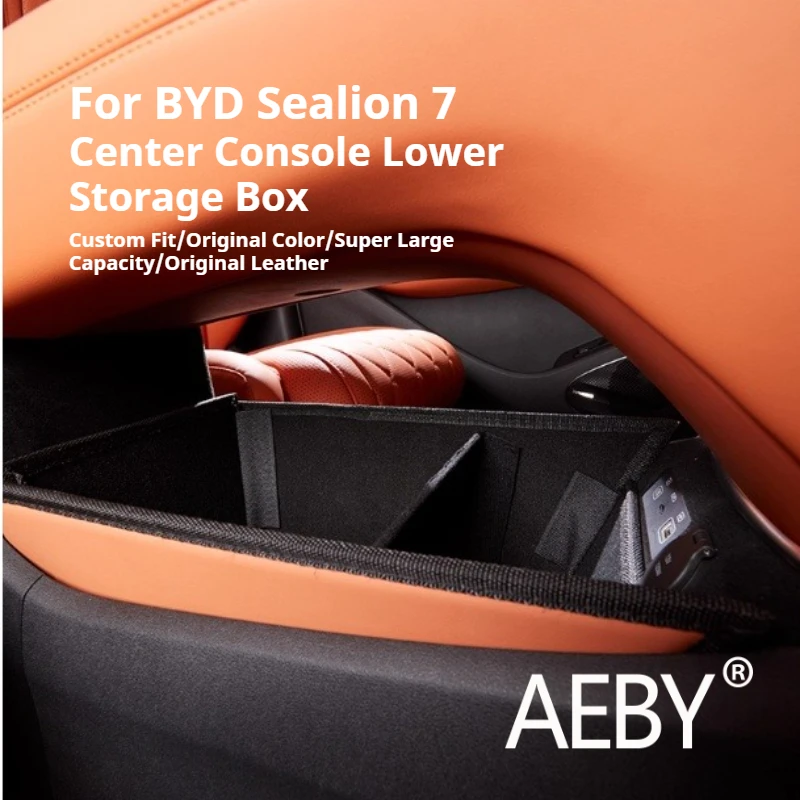 ถาดเก็บของคอนโซลกลาง AEBY สำหรับรถยนต์ BYD Sealion 7 ปี 2024 กันน้ำ กันลื่น ชั้นเก็บของชั้นล่าง อุปกรณ์ตกแต่งภายใน